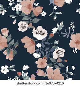 Seamless floral pattern with flowers