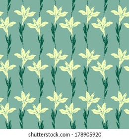Seamless floral pattern with flowers