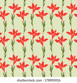 Seamless floral pattern with flowers