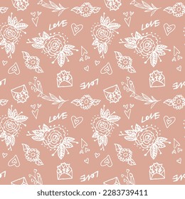 Seamless floral pattern with flowers