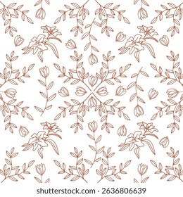 seamless floral pattern with flowers