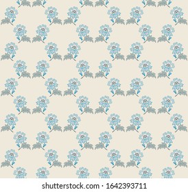 seamless floral pattern with flowers arranged in hexagons
