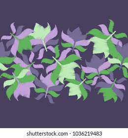 Seamless floral pattern. Flowers background. Embroidery on fabric. Scribble texture. Textile rapport.