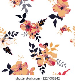 Seamless floral pattern. Flowers background texture