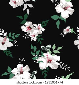 Seamless floral pattern. Flowers background texture