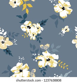 Seamless floral pattern. Flowers background texture