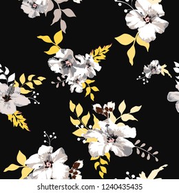Seamless floral pattern. Flowers background texture