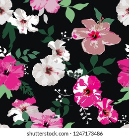 Seamless floral pattern. Flowers background texture