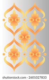  Seamless floral pattern with flowers and leaves in a vintage design, 