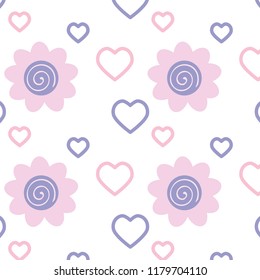 Seamless floral  pattern. Flowers on white background. Floral print textile wallpaper background