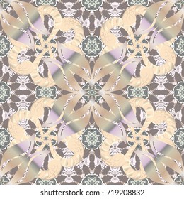 Seamless floral pattern with flowers on beige, neutral and gray colors. Flowers on beige, neutral and gray colors in watercolor style.