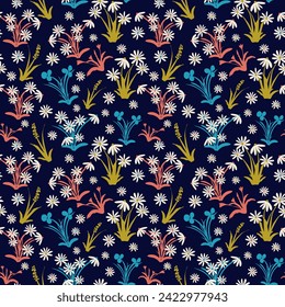 seamless floral pattern with flowers oriental style Modern flower cloth, luxurious fabrics, cotton pattern, wallpaper, satin fabric, book covers, wrapping paper background