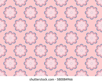 Seamless floral pattern. Flowers with petals of daisies. Vector illustration