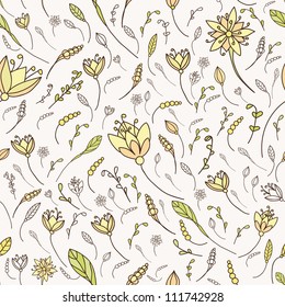 Seamless floral pattern. Flowers texture. Blossom lime-tree