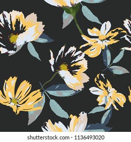 Seamless Floral Pattern. Flowers Texture