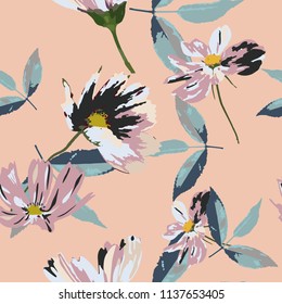 Seamless floral pattern. Flowers texture background