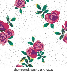 Seamless floral pattern. Flowers texture background