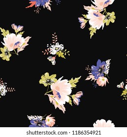 Seamless floral pattern. Flowers texture