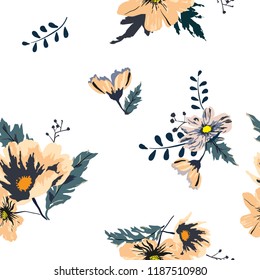 Seamless floral pattern. Flowers texture