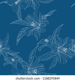 Seamless floral pattern. Flowers texture