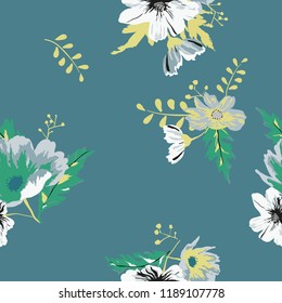 Seamless floral pattern. Flowers texture