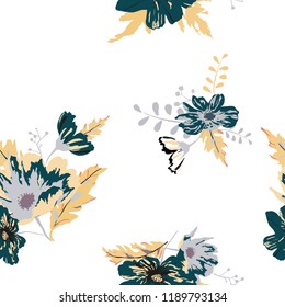 Seamless floral pattern. Flowers texture