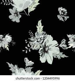 Seamless floral pattern. Flowers texture