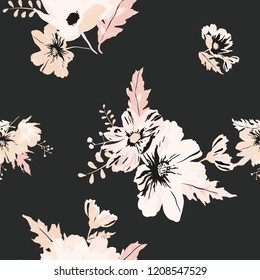 Seamless floral pattern. Flowers texture