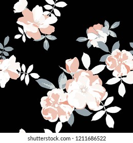  Patrón floral sin soldadura. Textura de flores
