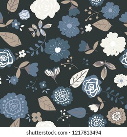 Seamless floral pattern. Flowers texture