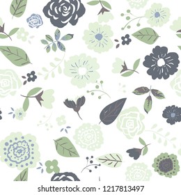 Seamless floral pattern. Flowers texture