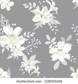 Seamless floral pattern. Flowers texture