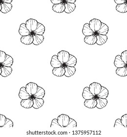 Seamless floral pattern. Flowers texture for fabric print, wrapping, wallpaper background.