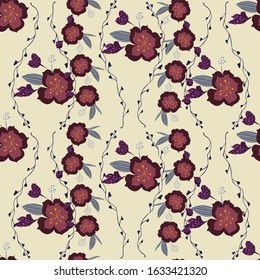 Seamless floral pattern. Flowers texture. Simplicity flower surface pattern design