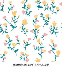 Patrón floral sin foco. Textura de las flores