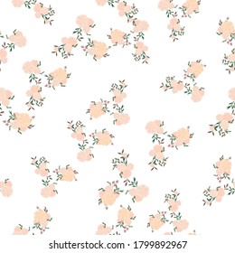Patrón floral sin foco. Textura de flores. Diseño de patrones de superficies florales de simplicidad. Imprime textil.