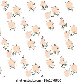 Seamless floral pattern. Flowers texture. Simplicity flower surface pattern design. Ditsy print textile.