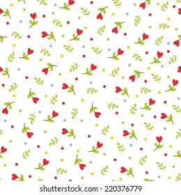 Seamless floral pattern. Flowers texture. Abstract seamless pattern with pretty flowers.