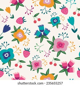 Seamless floral pattern. Flowers texture.