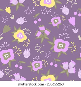 Seamless floral pattern. Flowers texture.