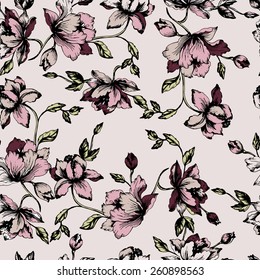 Seamless floral pattern. Flowers texture.