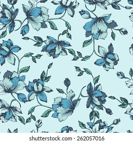 Seamless floral pattern. Flowers texture.