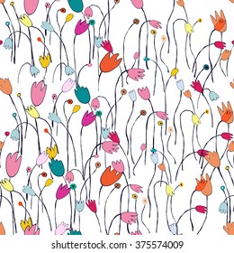 Seamless floral pattern. Flowers texture. fashion, design