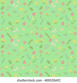 Seamless floral pattern. Flowers texture, vector background