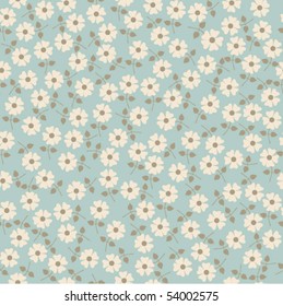 Seamless floral pattern. Flowers texture. Daisy.