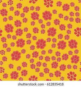 Seamless floral pattern flowers texture background.