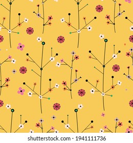 Seamless floral pattern. Flowers texture.Cute pattern in small flower. Small colorful flowers.Flowers on a light background.