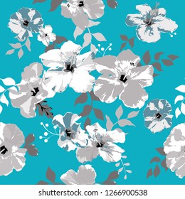Seamless floral pattern. Flowers texture.Vector illustration