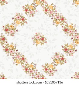 Seamless floral pattern with flowers Vector Illustration