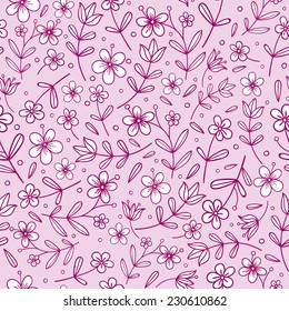 Seamless floral pattern with flowers. Vector illustration.